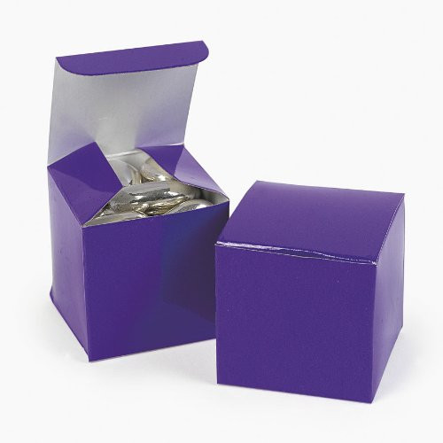 Mini Purple Gift Boxes (2 dz) by Fun Express by Fun Express