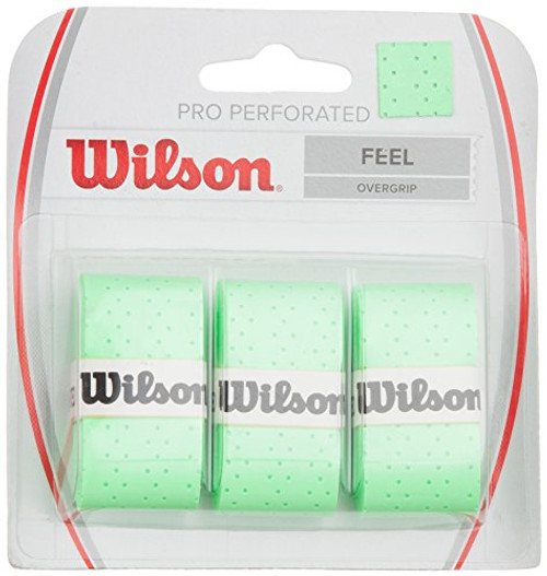 Wilson Perforated Pro Tennis Racquets Over Grip, Green Wilson Perforated Pro Tennis Racquets Over Grip, Green