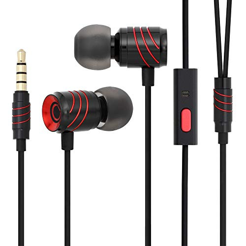 Earbuds GGMM Full Metal Headphones with Microphone Noise Isolating Earphones in Ear Wired Ear Buds Fits All 3.5mm Jack Connector Device (C800-Black) Earbuds GGMM Full Metal Headphones with Microphone Noise Isolating Earphones in Ear Wired Ear Buds Fits All 3.5mm Jack Connector Device (C800-Black)