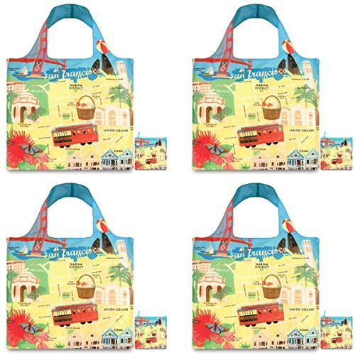 LOQI Urban Reusable Shopping Bags (Set of 4), San Francisco
