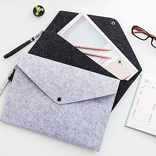 File folders-Felt Folder Expanding File Folder Portable Felt Holder documents Envelope Luxury Office Durable Briefcase Document Bag Paper Portfolio Case Letter Envelope A4 Folders (2 Pcs)
