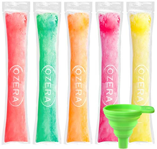 Popsicle Bags, Ozera 150 Pack Ice Pop Mold Bags, Disposable DIY Popsicle Molds Bags Pouches Otter Freeze Pops Popsicle Bags Maker - Comes With Silicone Funnel
