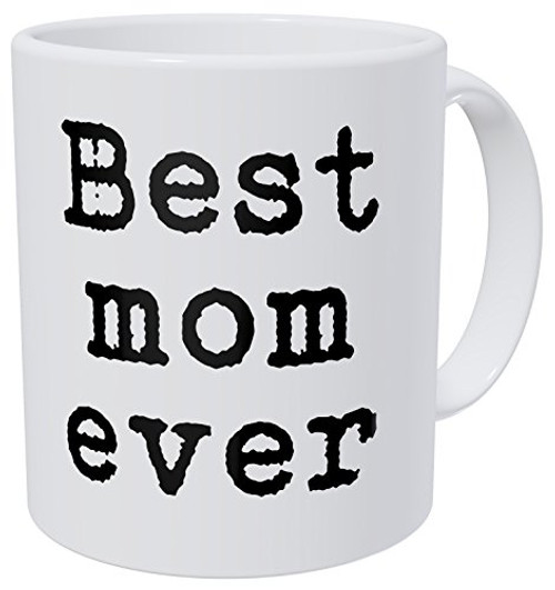 Wampumtuk Best Mom Ever Typewriter 11 Ounces Funny Coffee Mug