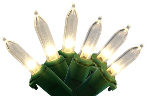 Cosmo Lighting Christmas / Outdoor / Patio Lights 60-count Mini LED String Lights, Green Wire, Warm White