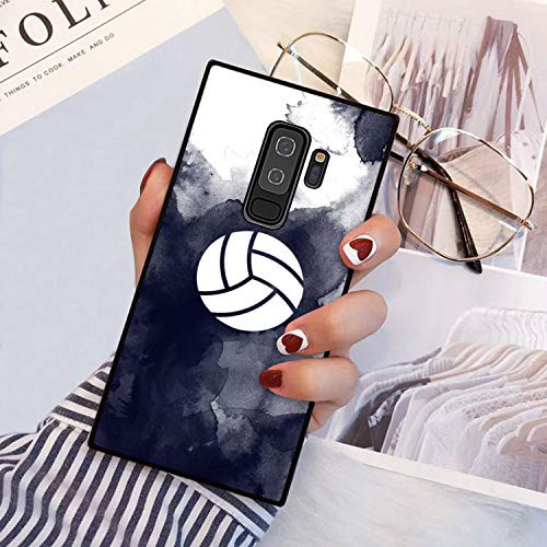 Chic Volleyball Black White Case for Samsung Galaxy S9 Plus Retro Classic Stylish Cover for Samsung Galaxy S9 Plus Square Shockproof Protective Case