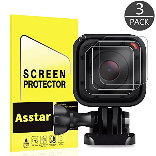[3 Pack] Asstar for Gopro Hero 4 Session Hero 5 Session Screen Protector, 0.3mm 9H Harness Scratch-resistant Camera Lens for GoPro Hero4 Session/Hero5 Session Camera Accessories