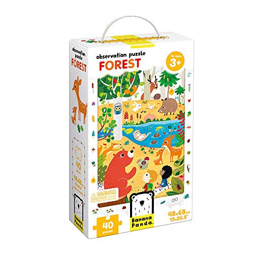 Banana Panda - Observation Puzzle Forest - Jigsaw Puzzle and Learning Activity for Kids Ages 3 Years and Up
