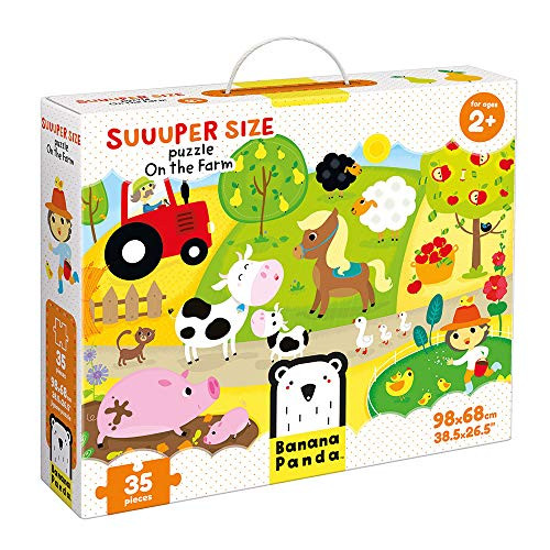 Banana Panda - Suuuper Size Puzzle On the Farm - Large Jigsaw Floor Puzzle for Kids Ages 2 Years and Up