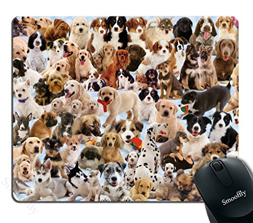 Smooffly Dogs Galore Mouse Pad Cute Puppies Pets Mouse Pads