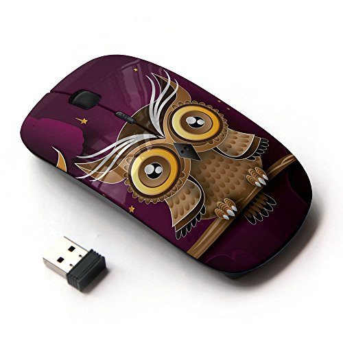 KOOLmouse [ Optical 2.4G Wireless Mouse ] [ Owl Purple Smart Design Minimalist Modern ]