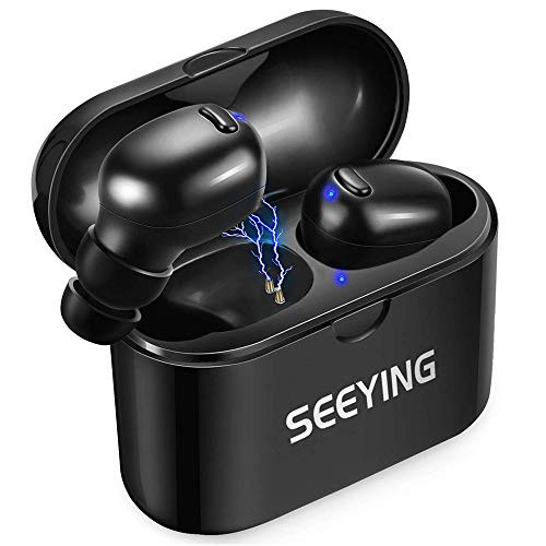 Wireless Earbuds SeeYing S9 Bluetooth 5.0 True Wireless Earphones in-Ear Mini Headphones with 24H Playtime, Charging Case, Build-in Mic, Hi-Fi Stereo Sound, Noise Cancelling, IPX5 Waterproof (Black) Wireless Earbuds SeeYing S9 Bluetooth 5.0 True Wireless Earphones in-Ear Mini Headphones with 24H Playtime, Charging Case, Build-in Mic, Hi-Fi Stereo Sound, Noise Cancelling, IPX5 Waterproof (Black)