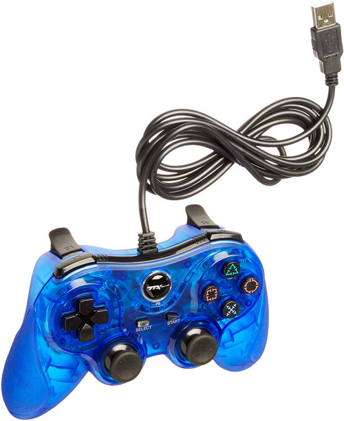 TTX PS3 Wired USB Controller - Blue - PlayStation 3