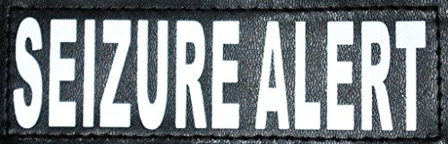 Doggie Stylz Set of 2 Reflective SEIZURE ALERT Removable Patches for Service dog harnesses & vests.
