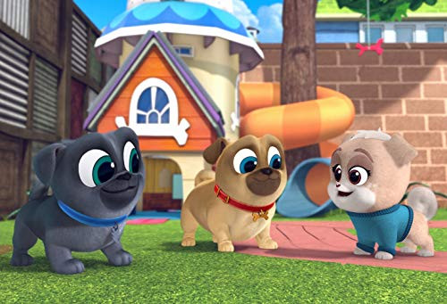 7x5ft Cartoon Puppy Dog Pals Theme Backdrop Boys Kids Birthday Party Photography Background Cake Table Decorations Banner Baby Shower Photo Studio Props 093