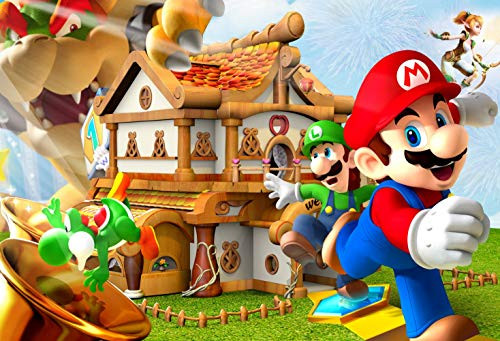 7x5ft Super Uncle Bros Photography Backdrop Super Mario Background Children Party Photography Vinyl Photo Studio Props 103