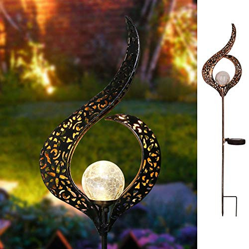 TEALP Outdoor Solar Lights Garden Crackle Glass Globe Stake Lights,Waterproof LED Lights for Garden,Lawn,Patio or Courtyard?2 Pack? TEALP Outdoor Solar Lights Garden Crackle Glass Globe Stake Lights,Waterproof LED Lights for Garden,Lawn,Patio or Courtyard?2 Pack?