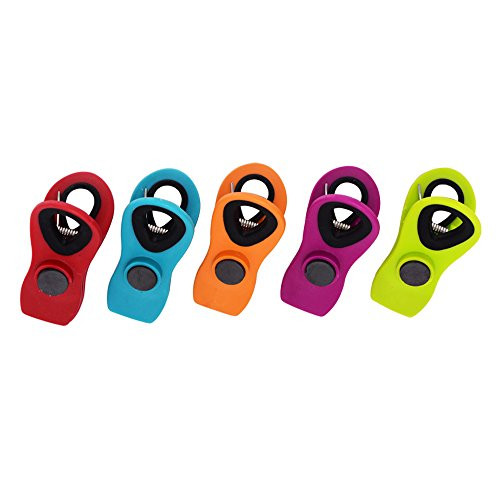 Newerlives 5 Piece Clip Set, Colorful Super Strong Magnetic Clips,Good Grips Magnetic All-Purpose Clips, Assorted Colors