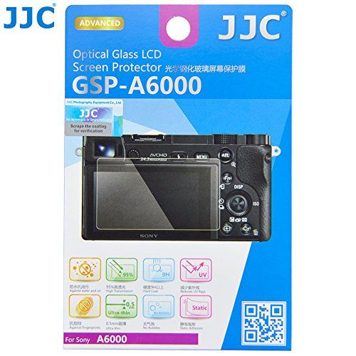 JJC Dedicated Tempered Glass Camera Screen Protector for Sony A6400 A6000 A6300 A5000 Camera (NOT for A6500 A5100) JJC Dedicated Tempered Glass Camera Screen Protector for Sony A6400 A6000 A6300 A5000 Camera (NOT for A6500 A5100)