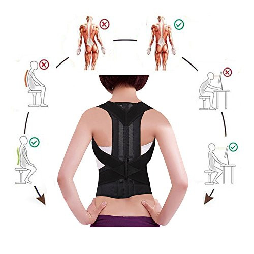 Back Posture Corrector Adjustable Clavicle Brace Comfortable Correct Shoulder Posture Support Strap for Women and Men Improve Posture Correction (XXL)