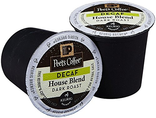 Peet's Coffee Decaf House Blend Single Cup Coffee for Keurig K-Cup Brewers 40 count