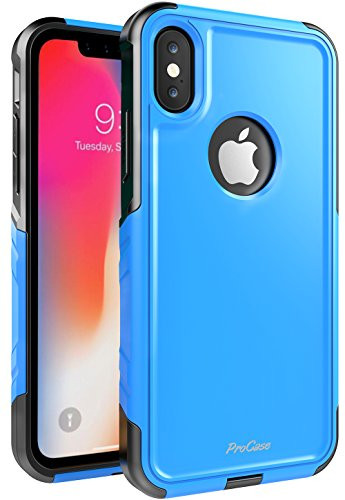iPhone Xs Case/iPhone X Case, ProCase Slim Hybrid Protective Cover Shockproof Bumper Case for 5.8 inch Apple iPhone Xs (2018) / iPhone X (2017) Blue