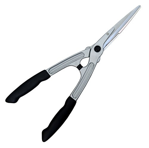 TABOR TOOLS Hedge Shears for Trimming Borders, Boxwood, and Bushes. 22 Inch Manual Hedge Clippers with Comfort Grip Handles. B228A. (Straight Blade, Medium Aluminum Handles)