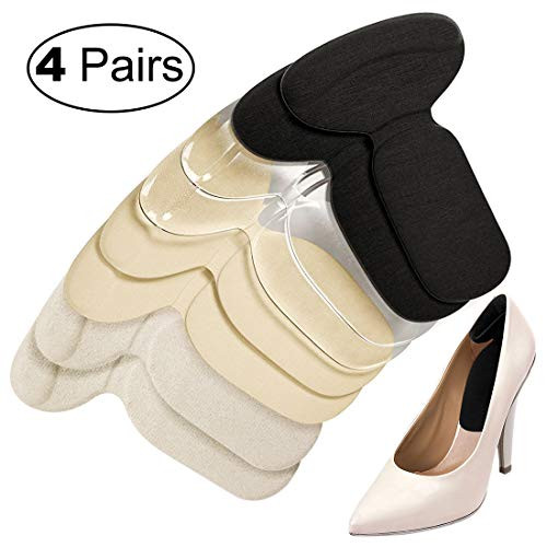 Heel Cushion Inserts, Heel Grips Silicone Shoe Pads for Women Loose Shoes and High Heels Shoe Too Big, Anti-Slip Heel Inserts Liners Blister Prevention and Protectors Foot Insoles for Women - 4 Pairs Heel Cushion Inserts, Heel Grips Silicone Shoe Pads for Women Loose Shoes and High Heels Shoe Too Big, Anti-Slip Heel Inserts Liners Blister Prevention and Protectors Foot Insoles for Women - 4 Pairs