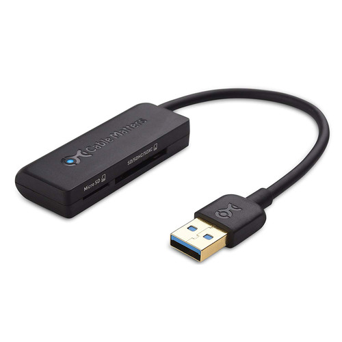 Cable Matters SuperSpeed USB 3.0 Dual Slot Card Reader for Micro SD / SDHC / SDXC Memory Cards