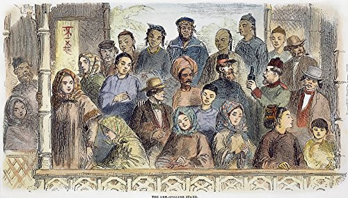 Hong Kong 1858 Engraving Nthe One-Shilling Stand At The Hong Kong Race Course Wood Engraving English 1858 Poster Print by (18 x 24)