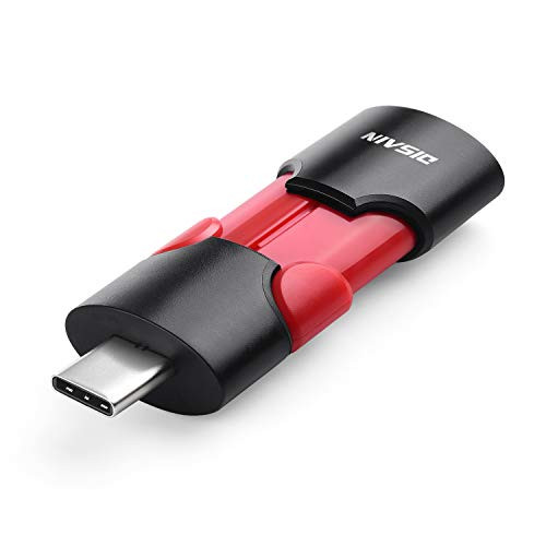 128GB USB Flash Drive,DISAIN Dual Drive USB 3.0 Type-C 3.1 Gen 1 Devices, Thumb Drive Memory Stick for Computers (128GB, Black and Red)