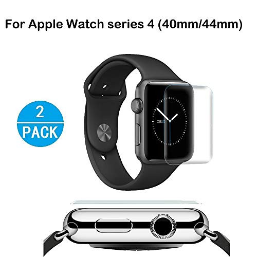 Anke's Screen Protector Steel Film for Apple Watch Series 4(44mm/40mm),Not Full Coverage Screen Protector for Apple Watch 40/44mm Clear HD Anti-Bubble Film for iWatch 2018 (44mm)