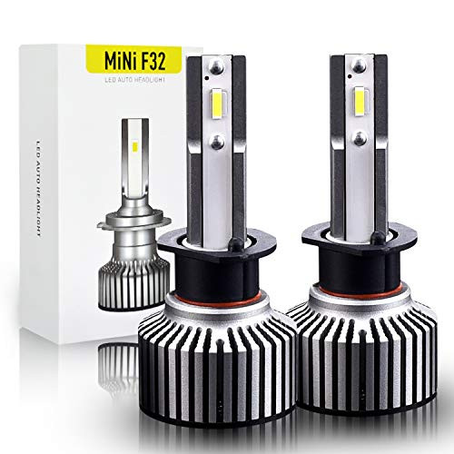H1 LED Headlight Bulbs, A-1ux All-in-One Conversion Kit High Beam Bulb - 7600LM 6000K Cool White