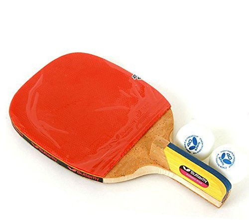NEW Butterfly ADDOY P40 Table Tennis Racket Penholder Paddle Ping Pong Racket & Ball