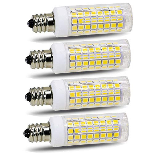 E12 LED Candelabra Light Bulbs, Equivalent 80W, 850 Lumens, Daylight White 6000K, E12 Candelabra Base, dimmable, Chandelier Bulb, Pack of 4