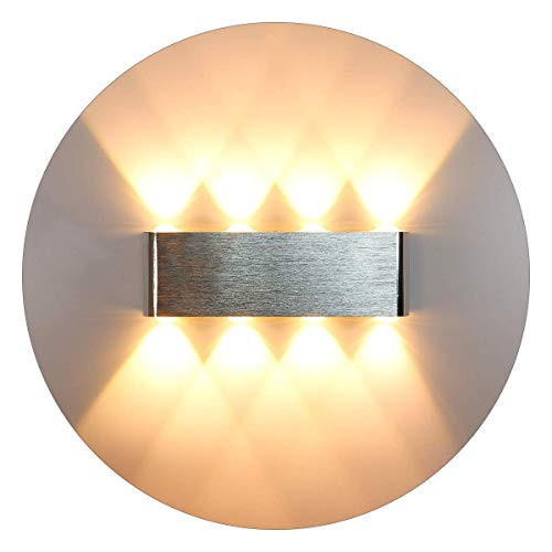 KAWELL 16W Modern Wall Light LED Wall Lamp Aluminum Alloy Up and Down Light Source Wall Sconce for Indoor Bedroom Corridor Living Room Stairs KTV Warm White
