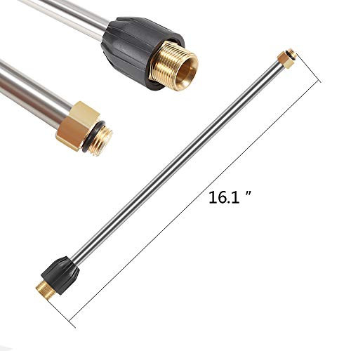 Pakesi Pressure Washer Wand Extension,Replacement Spray Wand,Stainless Steel Quick Connect Lance,16",4000PSI