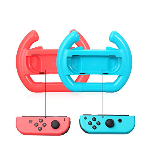 Nintendo Switch Wheel,Joy-Con Wheel Controller for Nintendo Switch 2 Pack (Blue & Red)