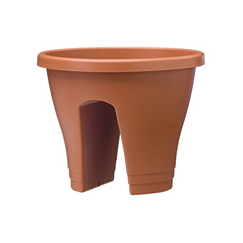 Exaco Corsica Flower Bridge Planter, Terra Cotta, 2-Per Pack