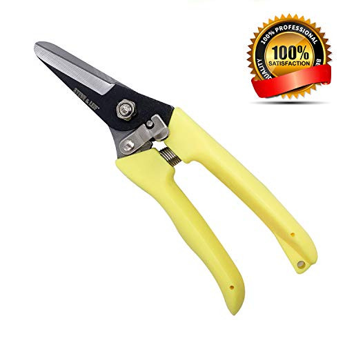 Steve&Leif Pruning Shear,7" Multi Purpose Professional Basic secateurs for Gardening Heavy Duty Hand Pruners,Garden Clippers and Scissors