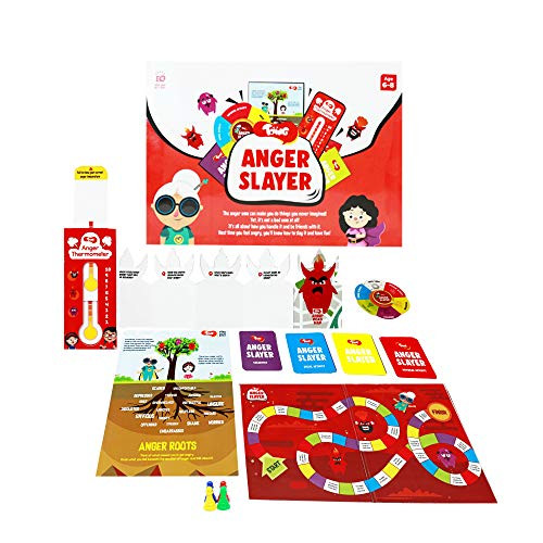 Toiing Anger Slayer - Fun Anger Management Kit with Board Game and Learning Tools for 5 to 8 Year Old Kids