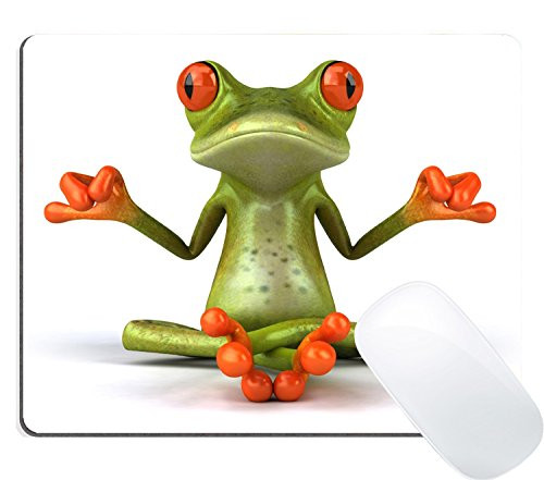 Wknoon Funny Yoga Frog Mouse Pad Custom Humor Design Gaming Mouse Pads