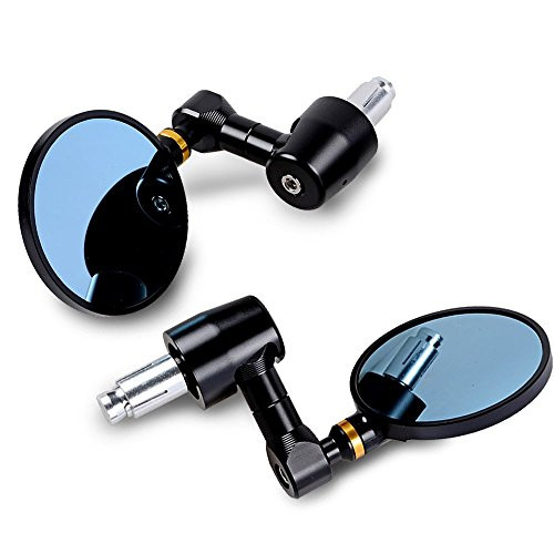 One pair of CNC Billet Bar End Mirrors for Ducati BMW Buell Honda Kawasaki Suzuki Triumph KTM Yamaha
