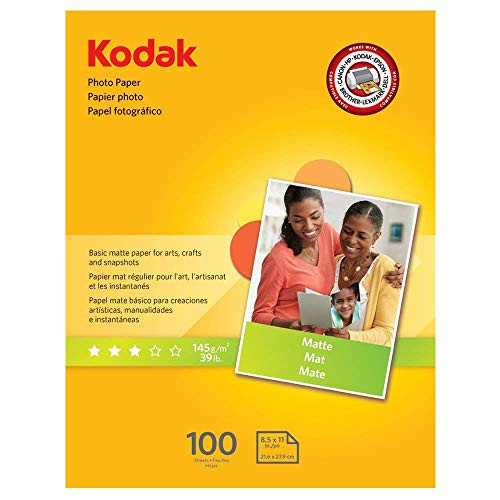 Photo Paper, Matte, 7 mil, 8-1/2 x 11, 100 Sheets/Pack
