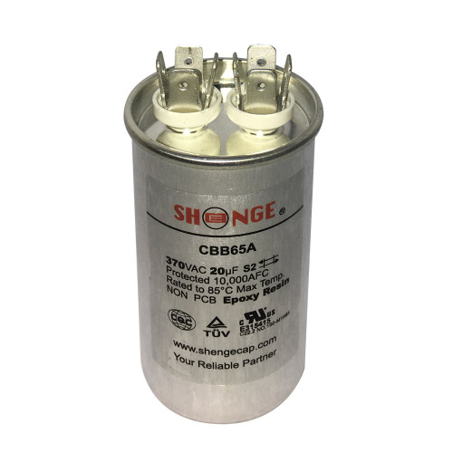 Motor Run Capacitor 20 mfd 370V VAC Volt 20uf Round