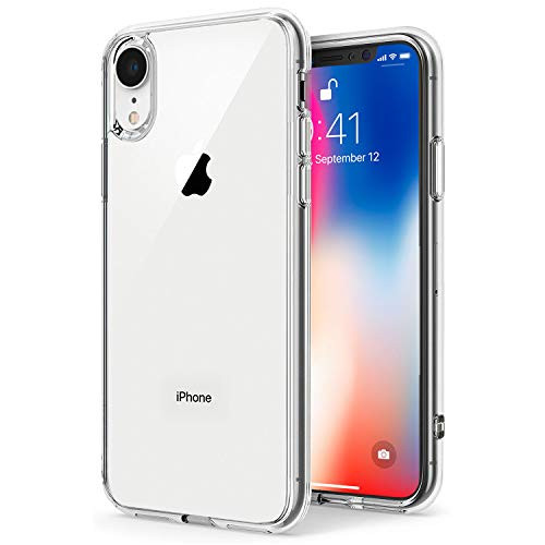 TENOC Case Compatible for Apple iPhone Xr 6.1 Inch, Crystal Clear Soft TPU Cover Full Protective Bumper