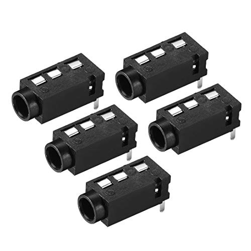 uxcell 3.5 mm Audio Jack Connector PCB Mount Female Socket 4 Pin PJ-320A 5pcs
