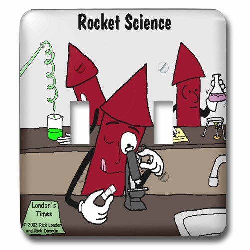 3dRose lsp_1812_2 Rocket Science Double Toggle Switch