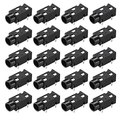 uxcell 3.5 mm Audio Jack Connector PCB Mount Female Socket 3Pin PJ-320 20pcs