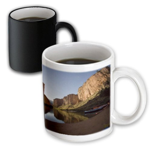 3dRose 87862_3 Colorado River, Grand Canyon, Arizona, Usa Douglas Peebles Magic Transforming Mug 11 oz Black/White