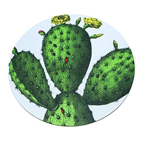 JETEHO Cactus Mouse Pad, Succulents Round Mosue Pad Gaming Mouse Pad Non-Slip Mouse Pad (8.7inch)